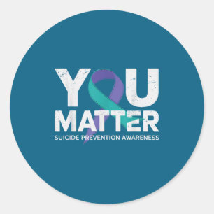 Suicides Prevention Shirts Suicide Awareness  Classic Round Sticker