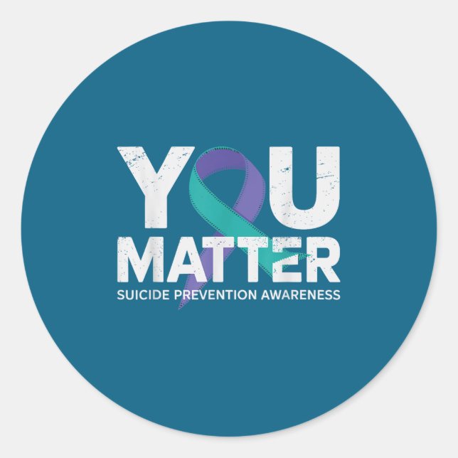Suicides Prevention Shirts Suicide Awareness  Classic Round Sticker (Front)
