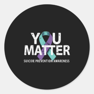 Suicides Prevention Shirts Suicide Awareness  Classic Round Sticker