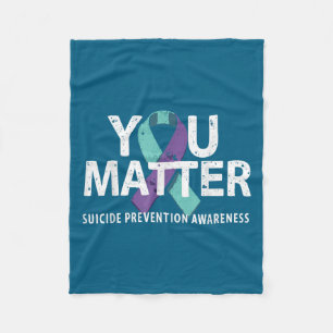 Suicides Prevention Shirts Suicide Awareness Fleece Blanket