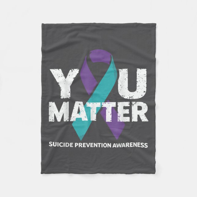 Suicides Prevention Shirts Suicide Awareness  Fleece Blanket (Front)