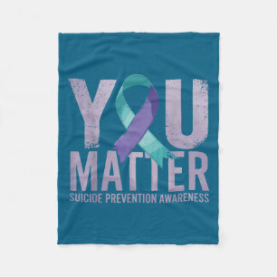 Suicides Prevention Shirts Suicide Awareness  Fleece Blanket