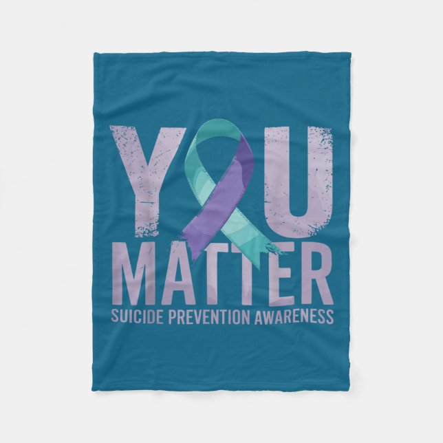 Suicides Prevention Shirts Suicide Awareness  Fleece Blanket (Front)