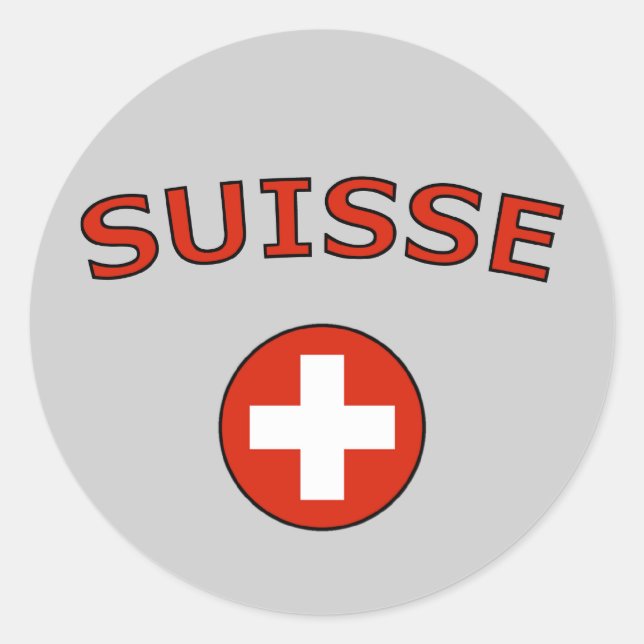 Suisse Classic Round Sticker (Front)
