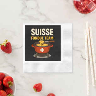 suisse fondue team napkin