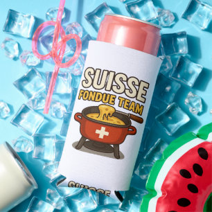 Suisse Fondue Team Seltzer Can Cooler