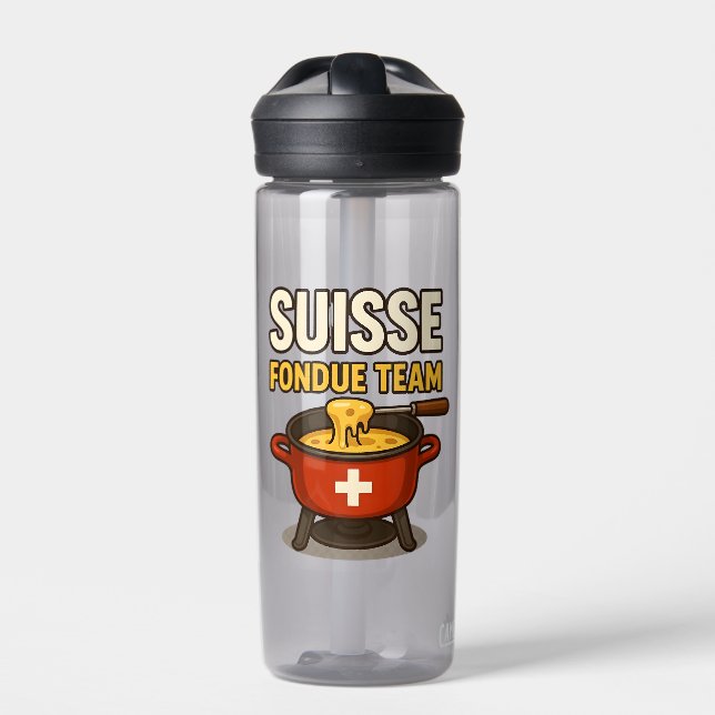 Suisse Fondue Team Water Bottle (Front)