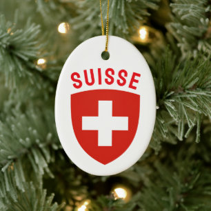 Suisse (French-speaking Switzerland) Ceramic Ornament
