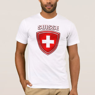 Suisse logo shield emblem flag of Switzerland T-Shirt
