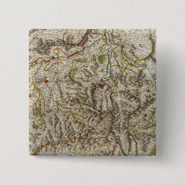 Suisse - Switzerland 15 Cm Square Badge (Front)