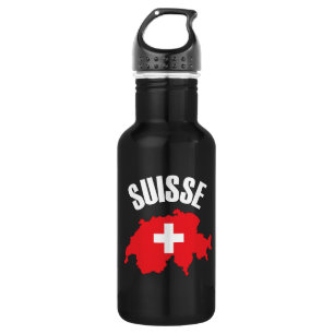 Suisse Switzerland Map Flag 532 Ml Water Bottle