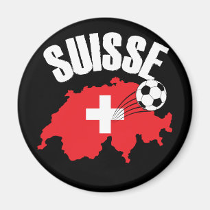 Suisse Switzerland Map Soccer Magnet