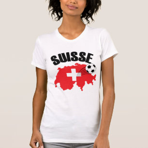 Suisse Switzerland Map Swiss Soccer T-Shirt
