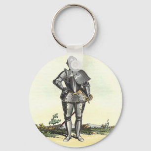 Suit of armour with backdrop key ring