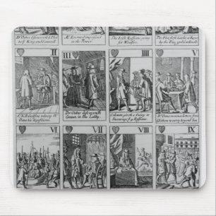 Suit of Hearts illustrating the 'Popish Plot' Mouse Pad