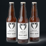Suit Up Be My Best Man Beer Label<br><div class="desc">Time to suit up and ask your family and friends to be a part of your bridal party.</div>