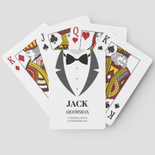 Suit Up Be My Groomsman Best Man Playing Cards