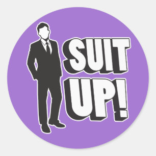 Suit Up! Classic Round Sticker