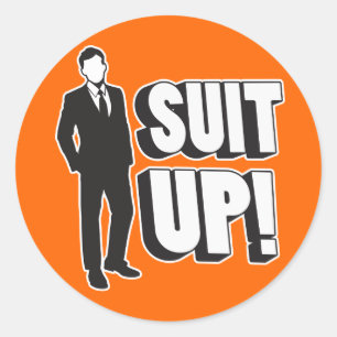 Suit Up! Classic Round Sticker