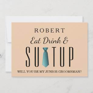 Suit-up Will you be my groomsman Invitation