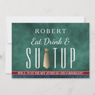 Suit-up Will you be my groomsman Invitation