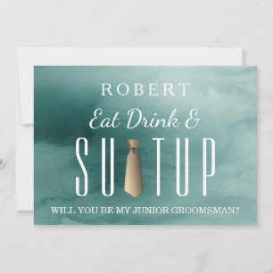 Suit-up Will you be my groomsman Invitation