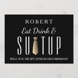 Suit-up Will you be my groomsman Invitation