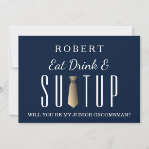 Suit-up Will you be my groomsman Invitation