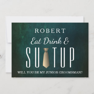 Suit-up Will you be my groomsman Invitation