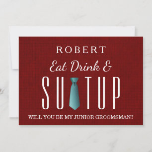 Suit-up Will you be my groomsman Invitation