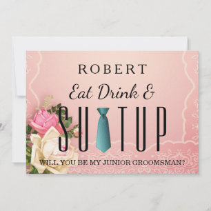 Suit-up Will you be my groomsman Invitation