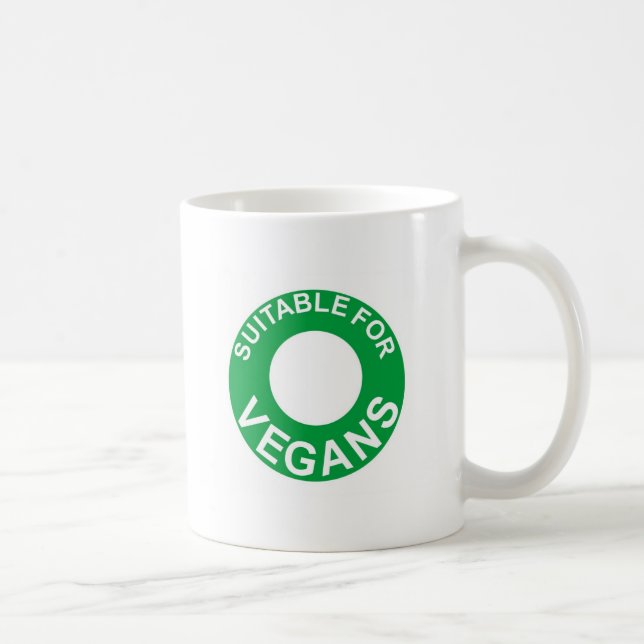 suitable for vegans coffee mug (Right)