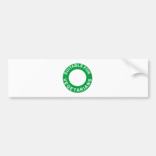 Suitable For Vegetarians Bumper Sticker