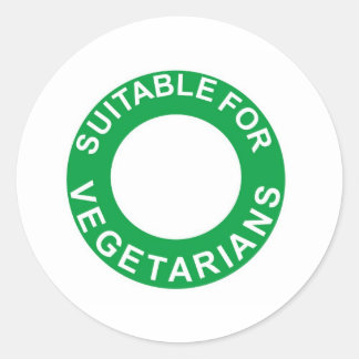 Suitable For Vegetarians Classic Round Sticker