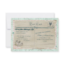 Suitcases Travel Party RSVP Card