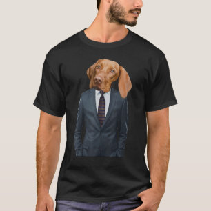 Suited And Booted Visla Dog In A Suit And Tie Visl T-Shirt