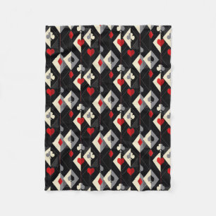 Suits of playing cards in poker. fleece blanket
