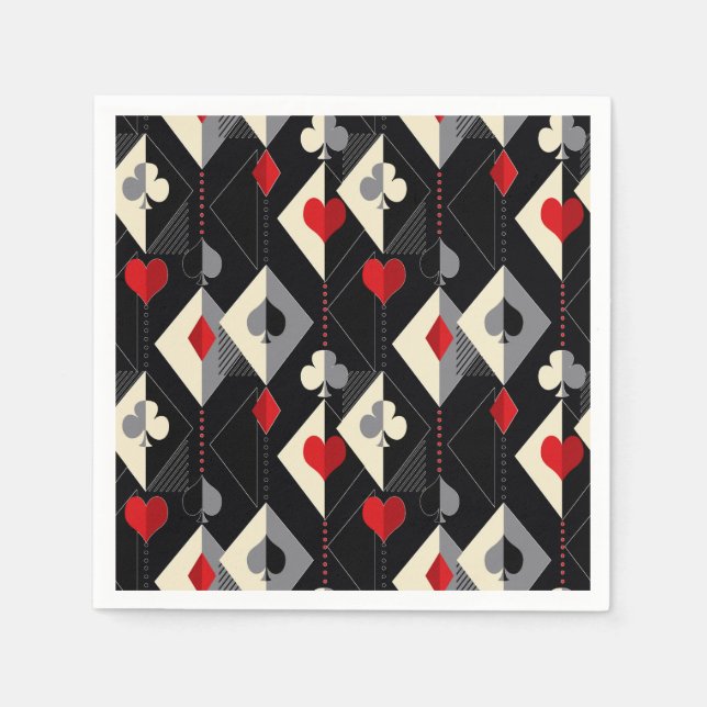 Suits of playing cards in poker.  napkin (Front)