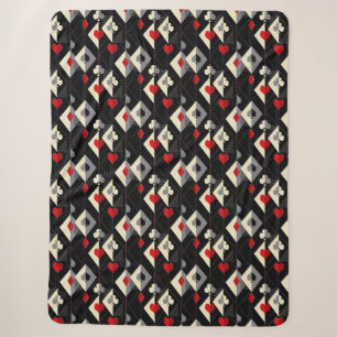 Suits of playing cards in poker. sherpa blanket