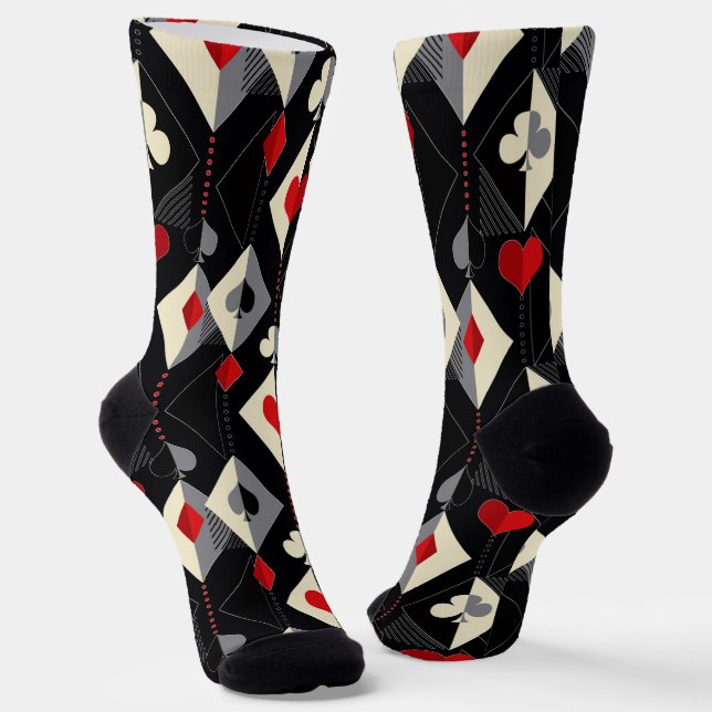 Suits of playing cards in poker.  socks (Angled)