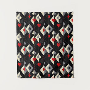 Suits of playing cards in poker.  tapestry