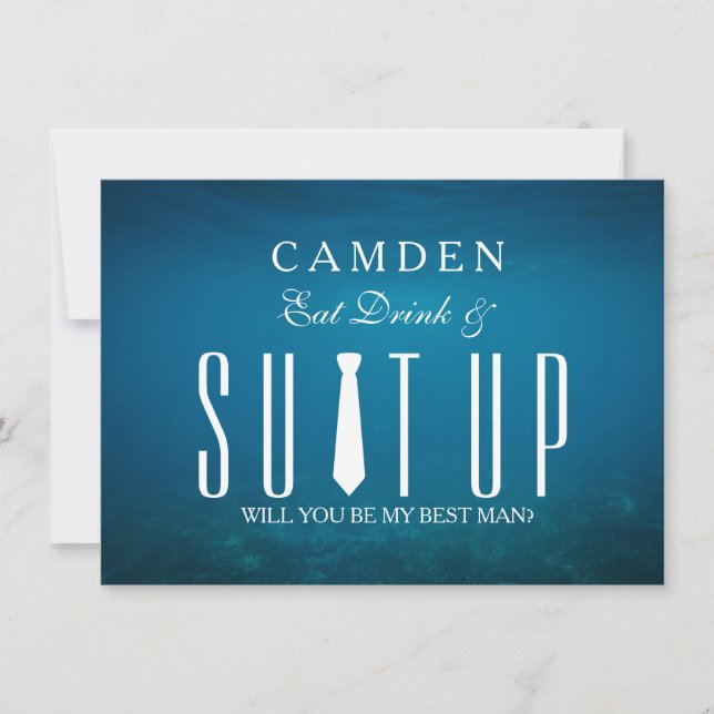 Suitup Will you be my Bestman Invitation (Front)
