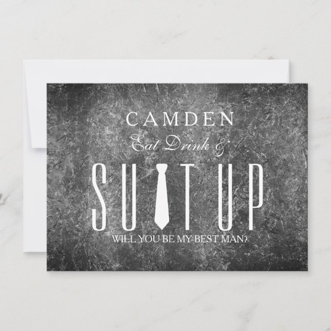 Suitup Will you be my Bestman Invitation (Front)