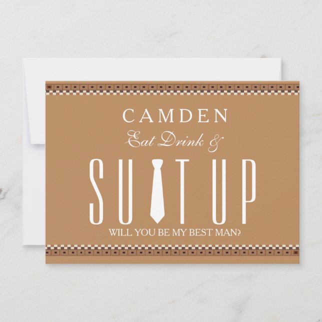 Suitup Will you be my Bestman Invitation (Front)