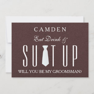 Suitup Will you be my groomsman Invitation