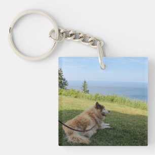 Suka Enjoying Cape George Key Ring