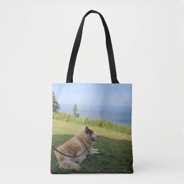 Suka Enjoying Cape George Tote Bag (Front)
