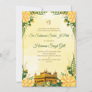Sukhmani Sahib path digital invitation Akhand path