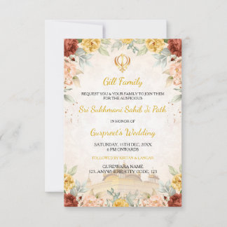 Sukhmani Sahibji Path Invitation Card, Akhand Path