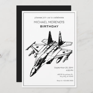 Sukhoi Aircraft Birthday Invitation